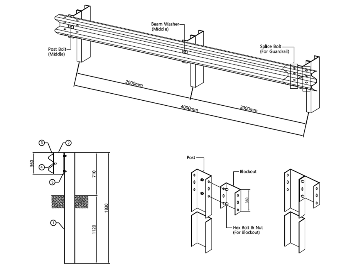 Road Traffic Safety Hot Dipped Galvanized U Posts for Crowd Control Barrier Fence