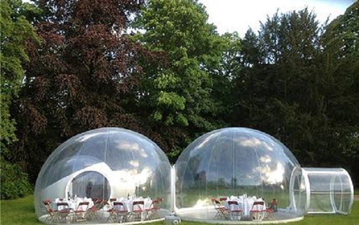 Popular Waterproof Inflatable Clear Tent With Duble Room Cabin