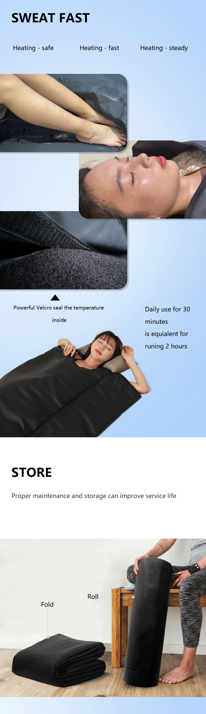Waterproof Fir Home Infrared Sauna Blanket Bed Beauty Equipment