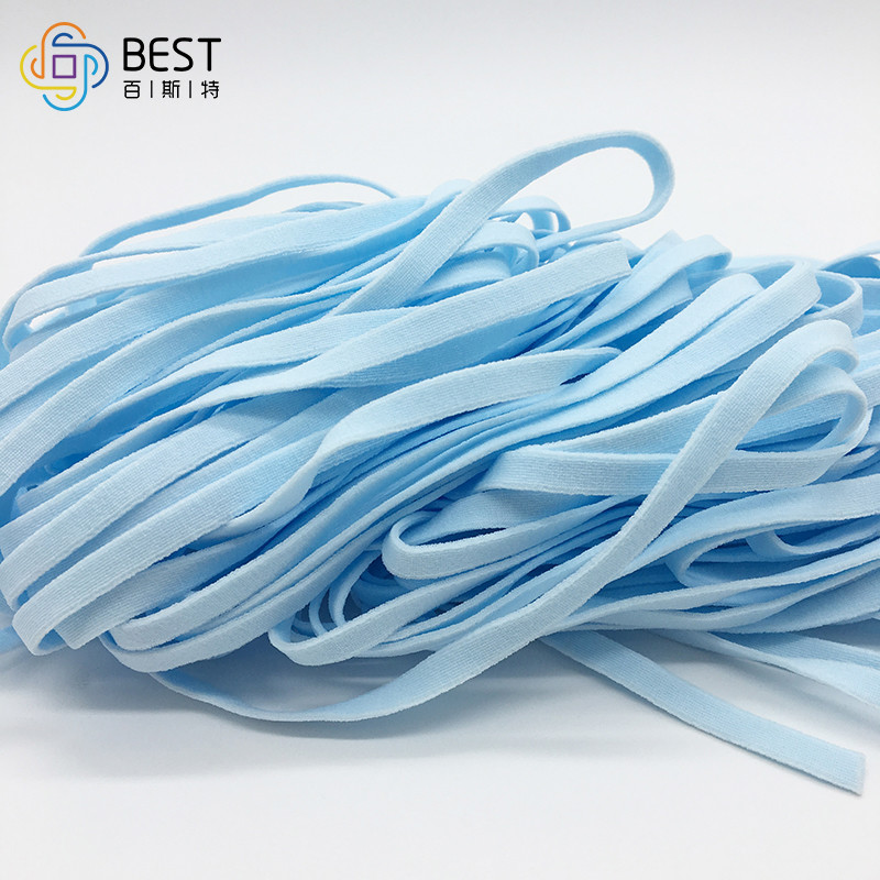 5MM 3.5MM 2 Mm 3mm Soft Elastic Cord Stretch Blue Face Mask Raw Materials