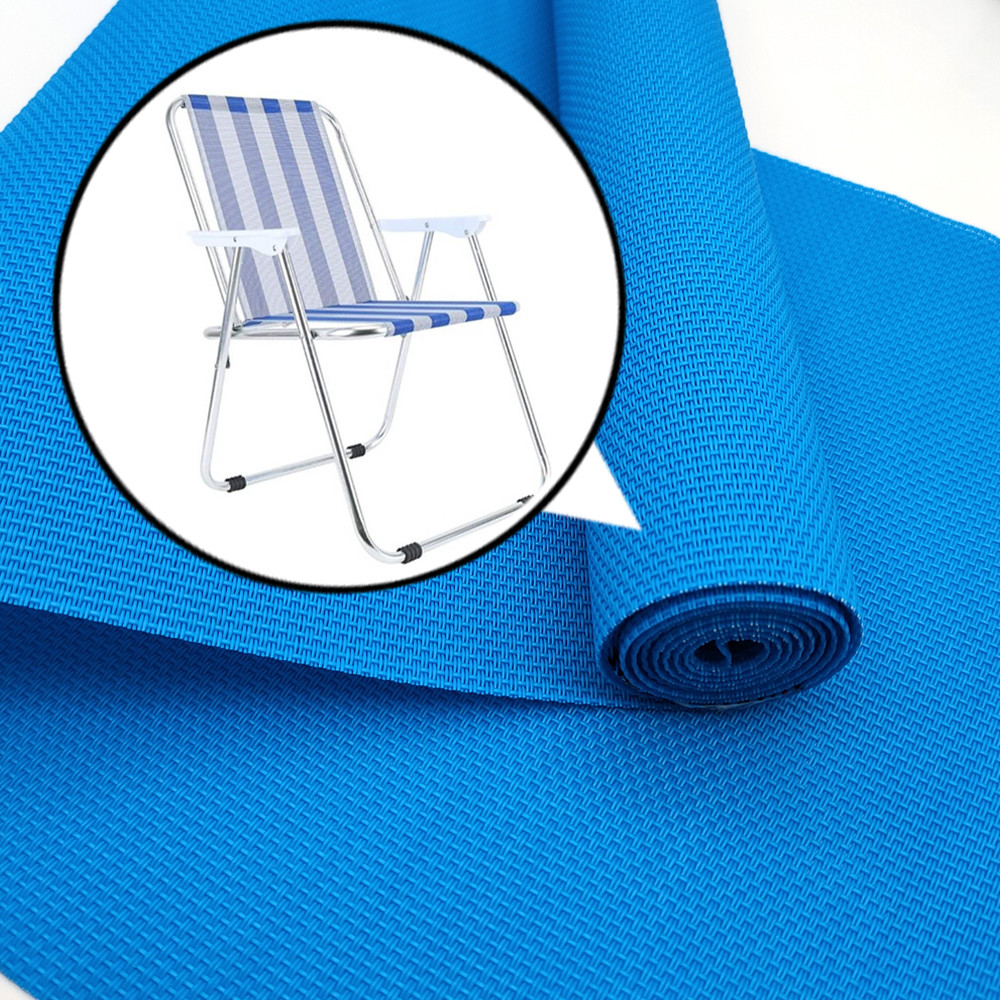 100mm Vinyl PVC Coated Polyester Mesh Fabric Weave Blue