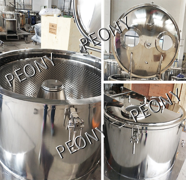 High Efficient Stainless Steel Basket Centrifuge For Alcohol Hemp Oil Extraction