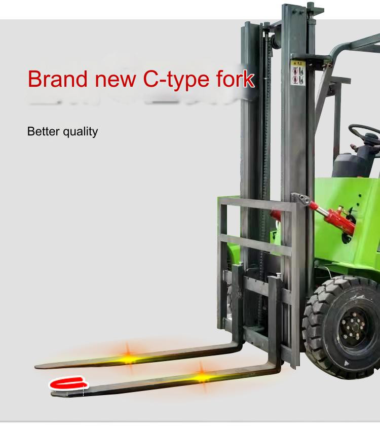 Rated load capacity 2000kg 4 wheel electric forklift , battery capacity 420 Ah