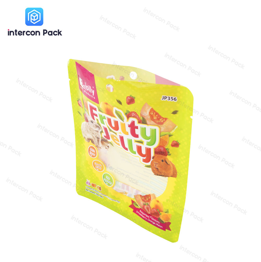 Aluminum Foil Plastic Packaging Bag Three Side Seal With Transparent Window