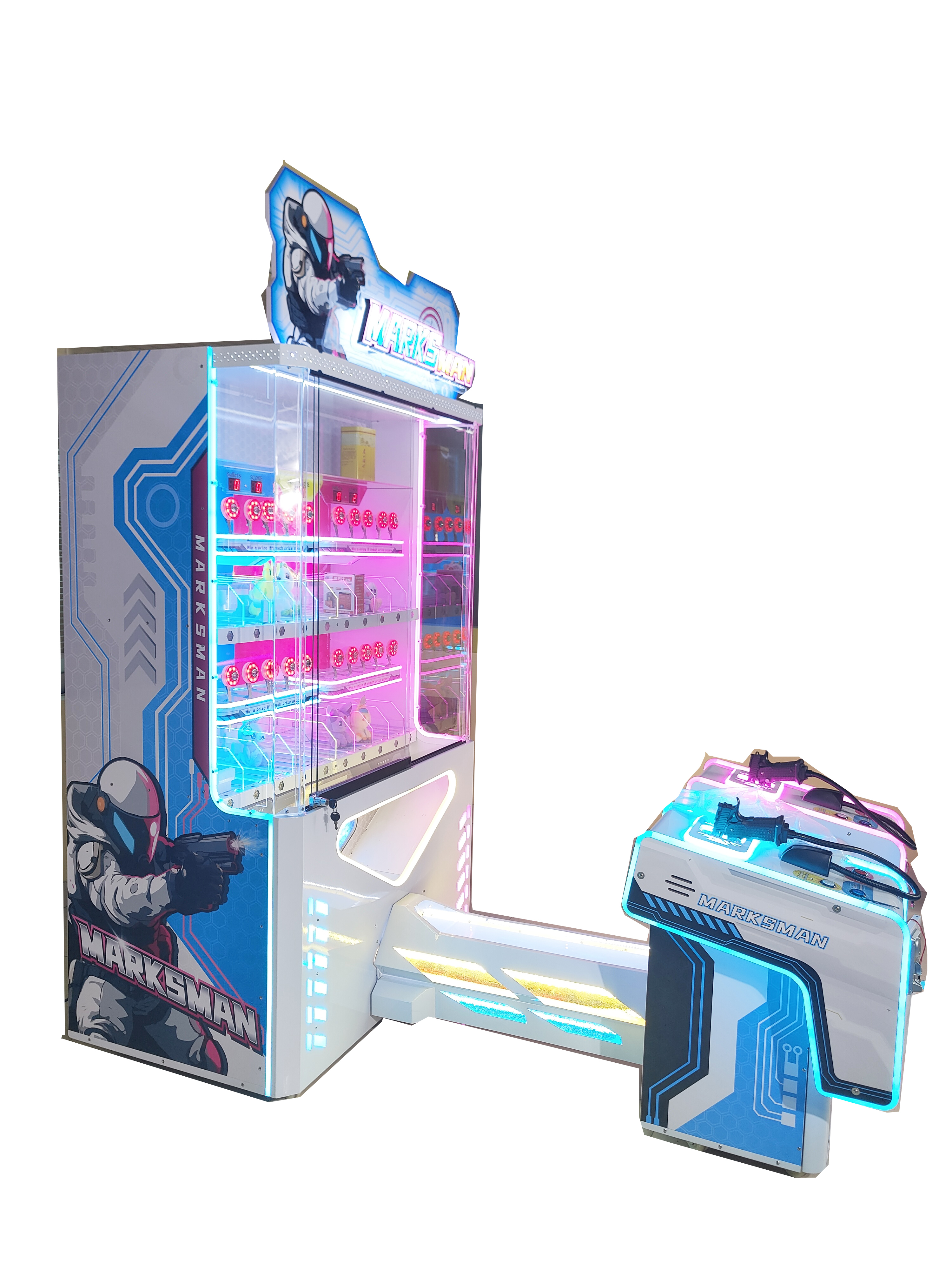 Arcade Game Room Machine Family Entertainment Center Fast Gun Shooting Marks Man Blind Box Gift Prize Game Machine