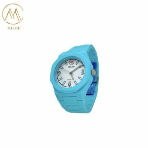 Mineral Dial Window Material Round Case Shape Quartz Wrist Watch