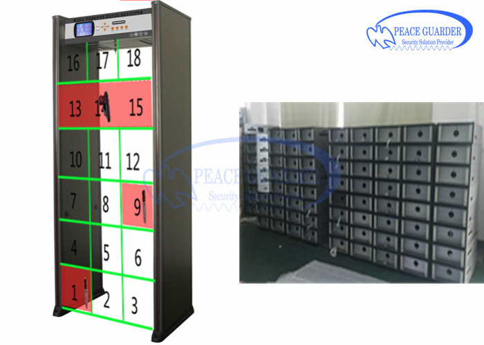 LCD Display Electronic Metal Detector , Body Scanner Metal Detector With Battery