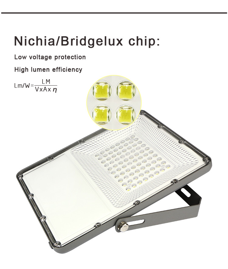 60W Cool White 211.5*251.5*41mm Solar Powered Flood Lights