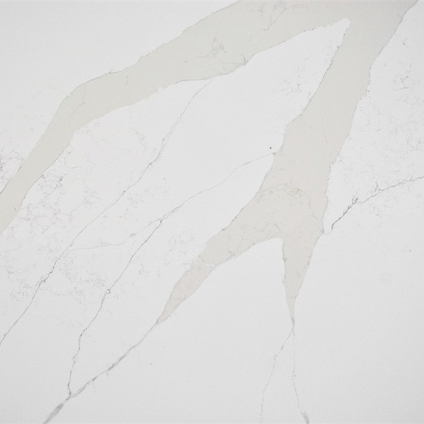 Engineered Quartz Stone Polished 3200*1800 Calacatta White Quartz