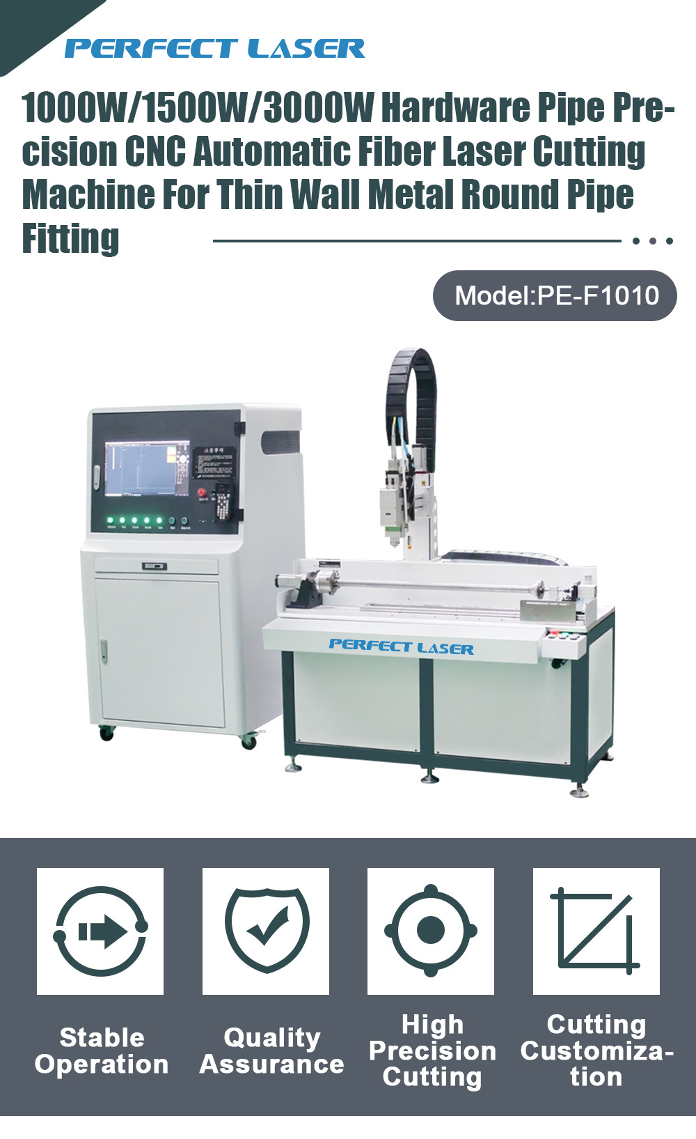 Plate Tube Laser Cutter High Power Raycus 1500w 3000w Fiber Laser Cutting Machine for Brass Iron Carbon Stainless Steel