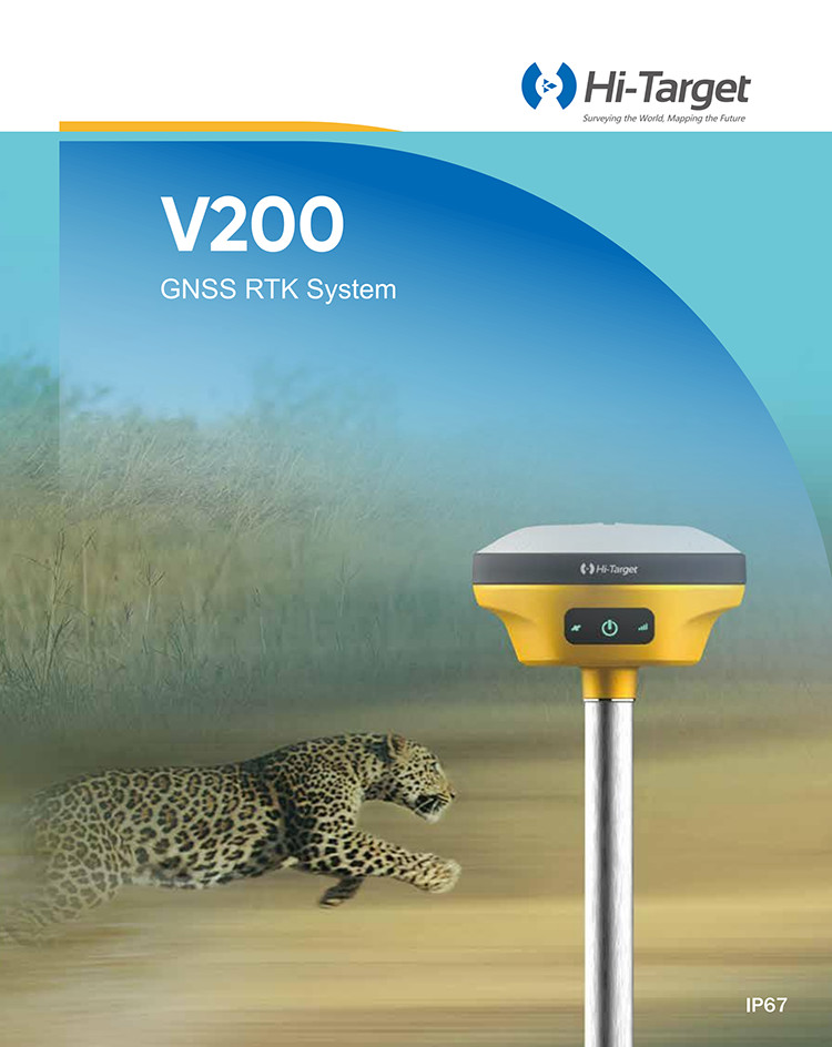 IP68 Magnesium Alloy Material Hi-Target V200 GPS RTK GNSS With Linux Operating System
