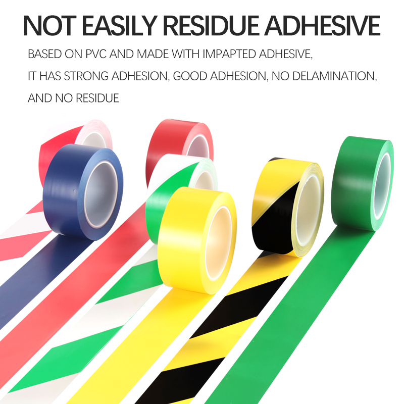 Waterproof Custom Size PVC Marking Tape For Safety Warning Floor Marking Adhesive Tape