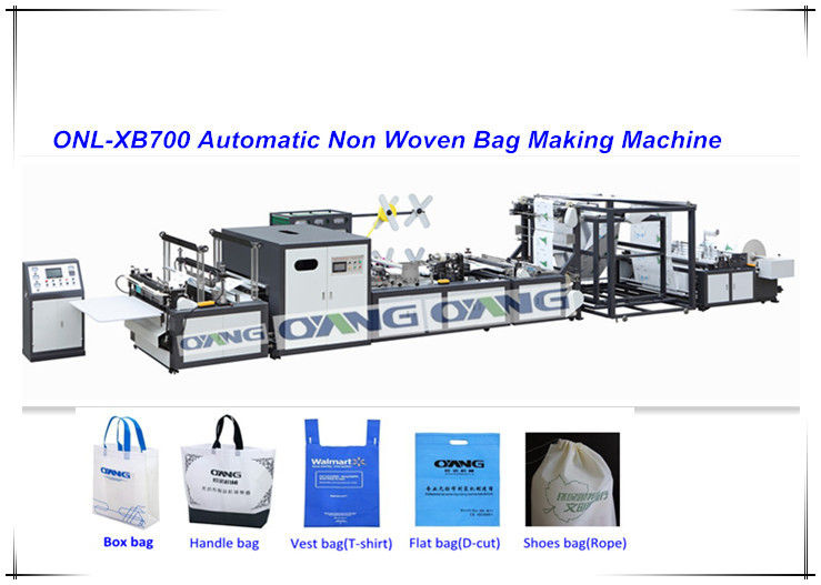 Low Noise Fully Automatic Non Woven Bag Making Machine 18kw Power