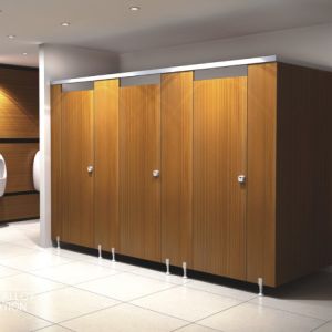 Compact Laminate Toilet Cubicle Partition Public Shower Cubicle With Toilet