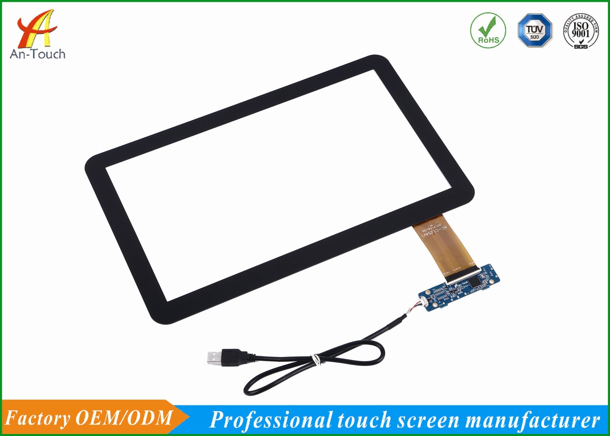 HD Panel Advertising Touch Screen Panel 14 Inch With 1.1mm Cover Lens