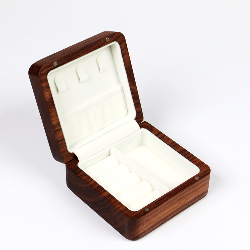 luxury Wooden box with lid ring jewelry box Wedding diamond ring gift box