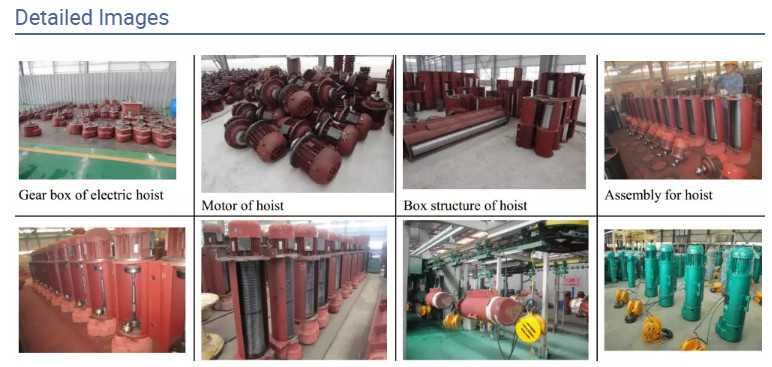 Large Lifting Capacity Electric Wire Rope Hoist , Single Speed Electric Trolley Hoist