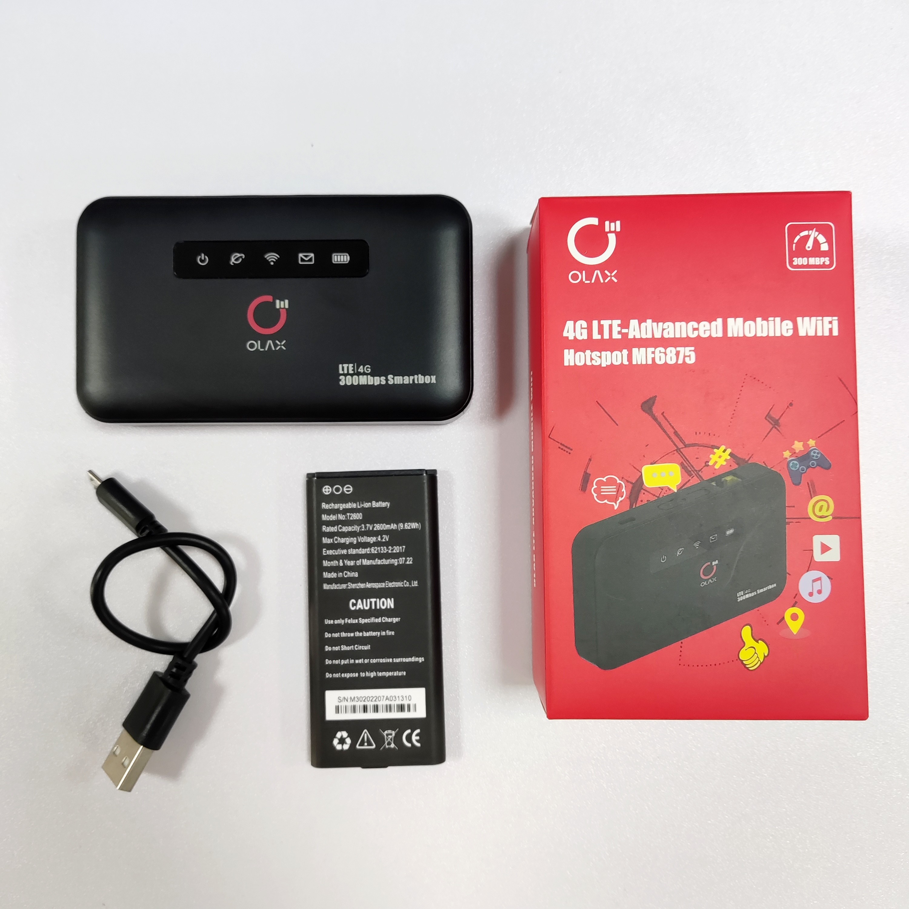 OLAX MF6875 Portable Wifi Router 4g Mobile Router 300mbps LCD Display 4g Routers With RJ45 Port
