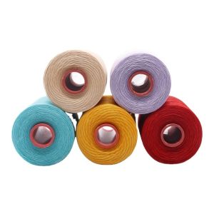  Flat Waxed Sewing Thread 0.8mm 210D MERCERIZED Yarn Count for Handicraft Tool Stitching Manufactures