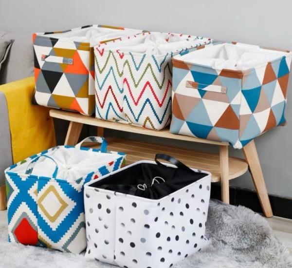 Clothing box canvas cotton linen folding Oxford cloth storage toy storage