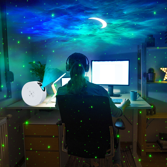 Living Room Moon Star Projector Multipurpose Type C USB Plug In