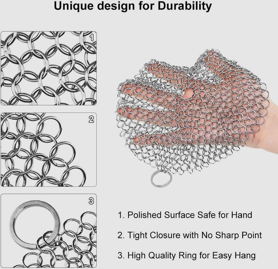 7 Inches Stainless Steel Cleaning Mesh Scrubber