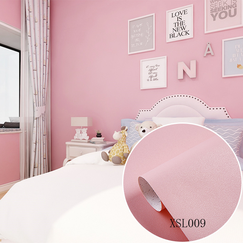 Solid Color Sand Surface PVC 3D Wallpaper for Hotel Interior Decoration Orange 0.18mm-0.21mm Thickness