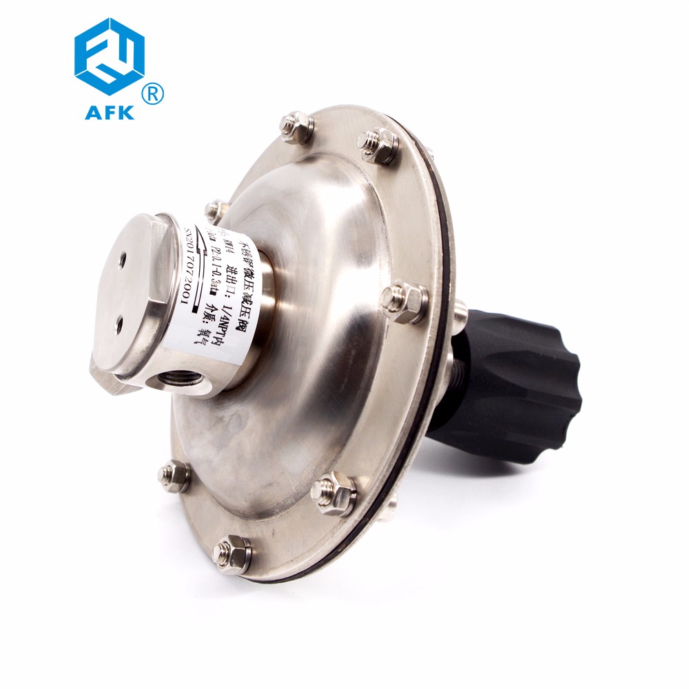 Low pressure 1/4"NPT 0.3atm Stainless Steel O2 Micro Pressure Regulator