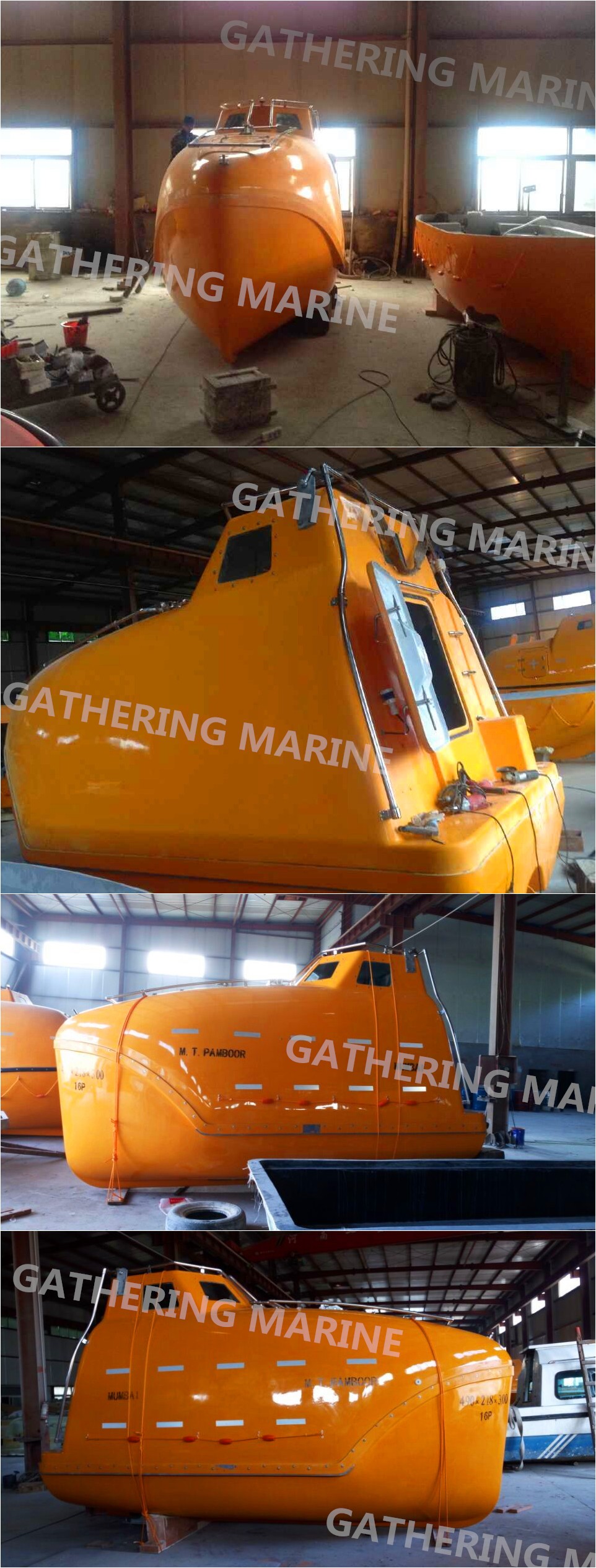 Marine popular GRP fire-protected free fall lifeboat