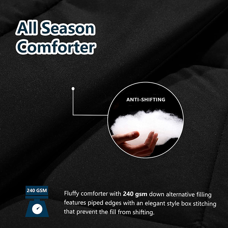 Soft and Eco-friendly Home Bedding Sustainable 3 Pieces Microfiber Duvet Bedding Set