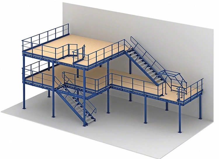 Cold Steel  Wood Plate Mezzanine Construction Adjustable Tier