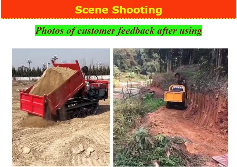 Hydraulic High Performance 1 Ton Tracked Dumper With ISO9001 Certification