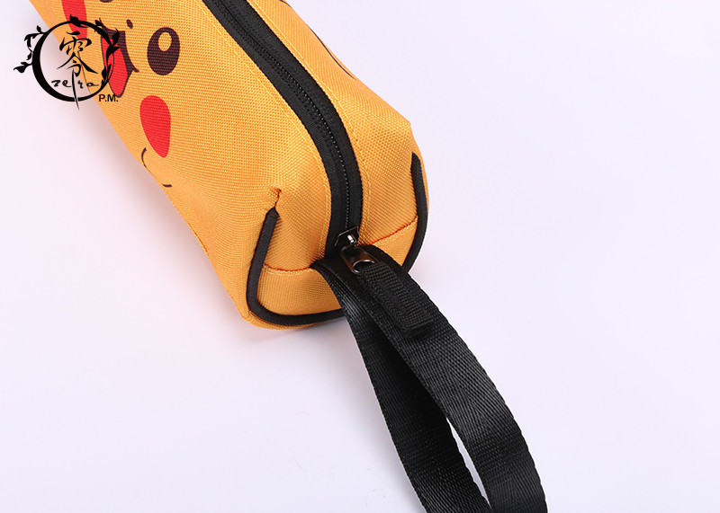 Pokemon Pikachu Zipper Pencil Case , Waterproof Travel Makeup Canvas Pencil Holder