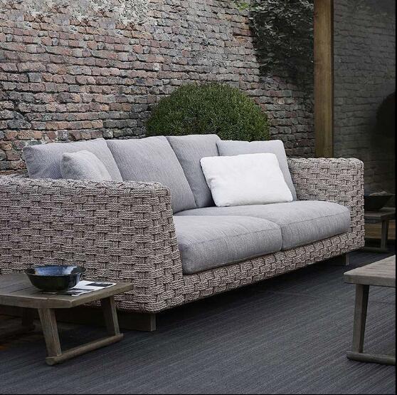 Leisure Aluminium PE Rattan Outdoor Garden Backyard Sofa sets wicker Patio sofa