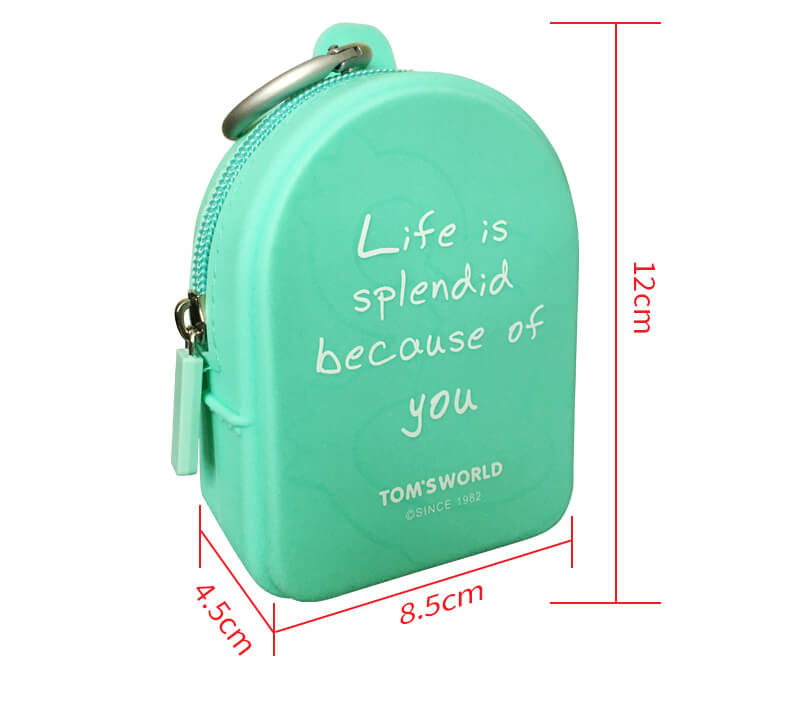 Cute And Fashionable Mini Silicone Zero Wallet Backpack Style Storage Bag Soft Silicone Bag