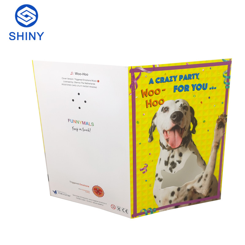 Custom Printing Musical Greeting Card Handmade With Mp4 Player