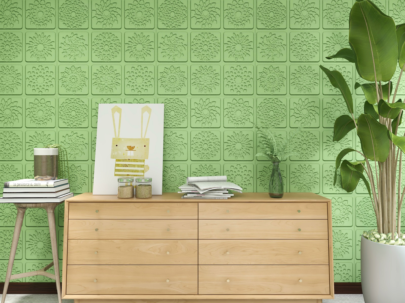 Modern Interior Design Style Self Adhesive 3D Wallpaper for Living Room Decor