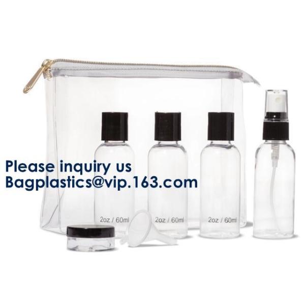 Cosmetic Toothbrush Transparent Makeup Bag With Customer Printing Slider Zipper,Travel Makeup Bag