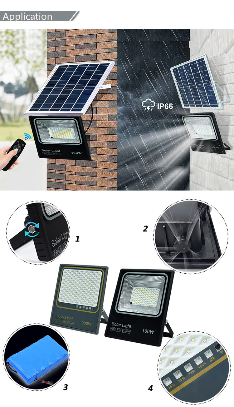High Lumen Solar LED Floodlight Waterproof Outdoor LED Garden Solar Floodlight