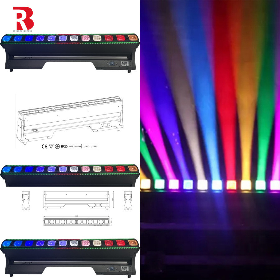 Stage Disco Dj Lighting DMX 40W RGBW 4in1 Pixel Head 12X40w Beam Wash Zoom Moving Lights