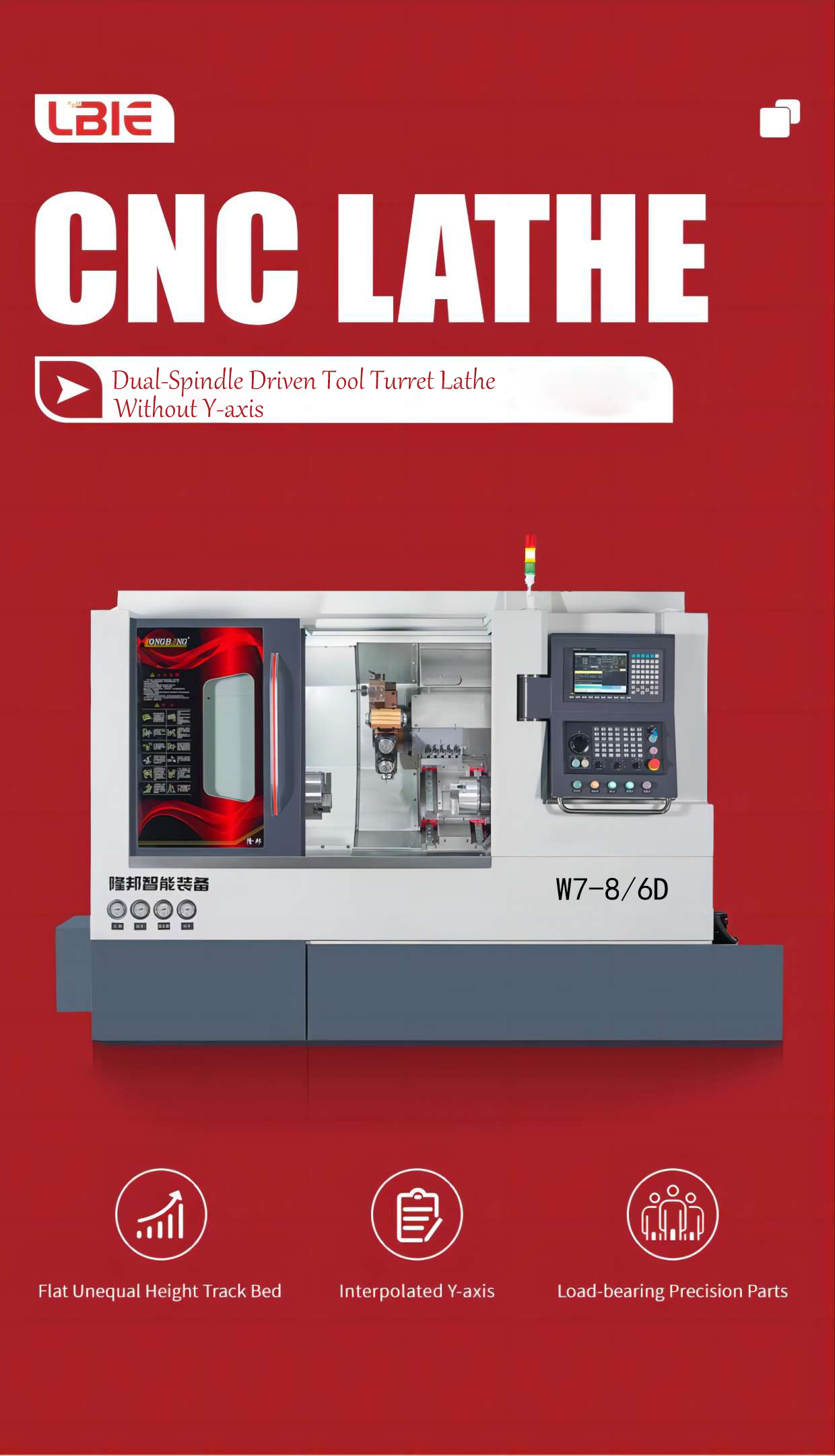GSK Controller 2 Axis Milling And Turning Machine 3500rpm Spindle Speed