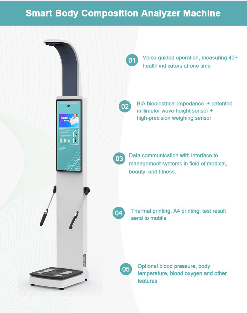 Human Height Weight Machine Body Composition Analyzer for Gym