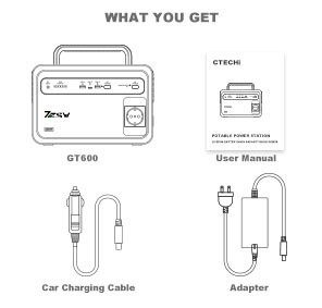 CPAP 600W Portable Power Station 24W Grey LED Solar Panel Generator
