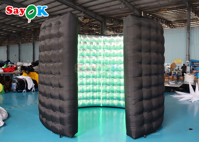 Custom Black Inflatable Photo Booth Party Events Blow Up Led 360 Photo Booth Enclosure