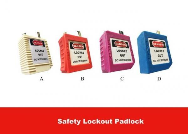 38 Mm Short Nylon Shackle 81g Safety Lockout Padlocks ABS Body 8 Colors