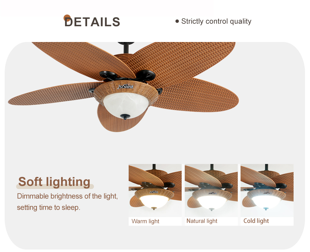 Fancy Lighting and Traditional Style LED Ceiling Fan with Remote Modern Design 35W