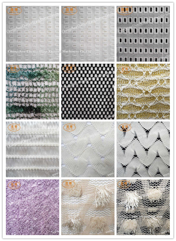 Raschel Knotless Mesh Fabric Machine With E2 / E6 / E7 / E8 / E9 / E12 Gauge
