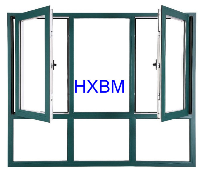 Multi - Point Lock Aluminium frame casement glass Windows Customized With grey Color Airtightness