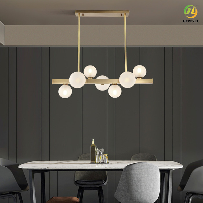 Nordic Modern Light Luxury Dining Room Dining Table Bar Long Pendant Light