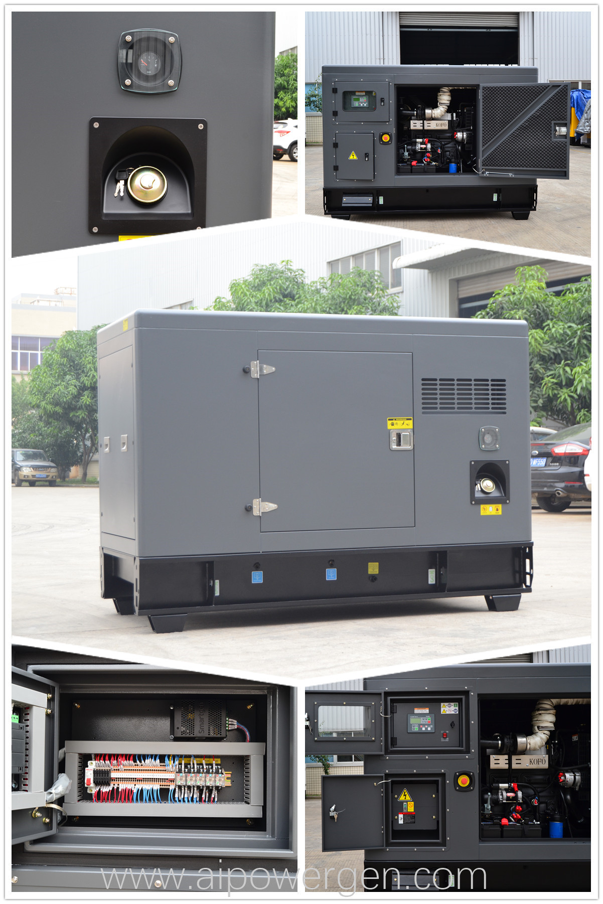 10kva 60kw Soundproof Silent Diesel Generator Set Cummins 230V